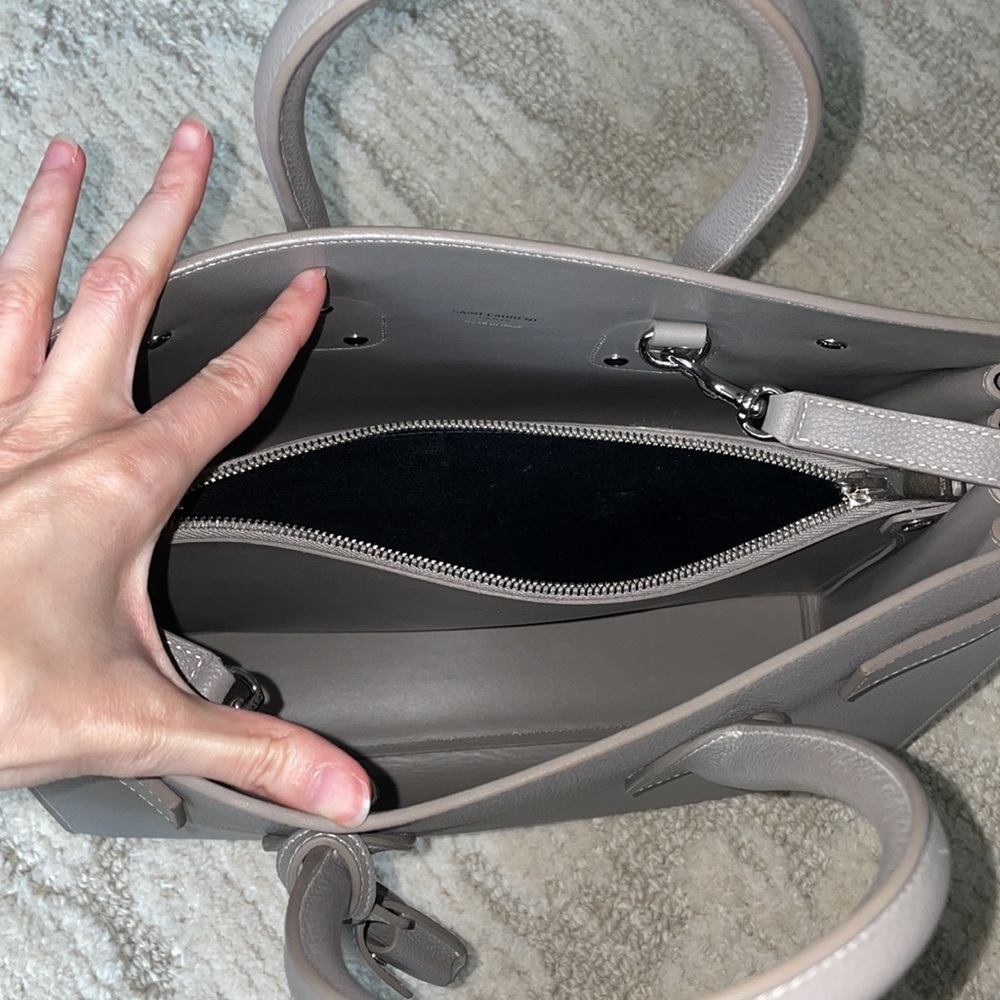 Saint Laurent Grained Calfskin Small Sac De Jour Grey - Picture 5 of 16